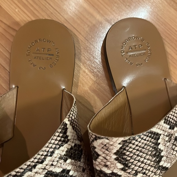ATP Atelier Rosa sandal. Beige snake. Size 40 = US 10 - Picture 5 of 12